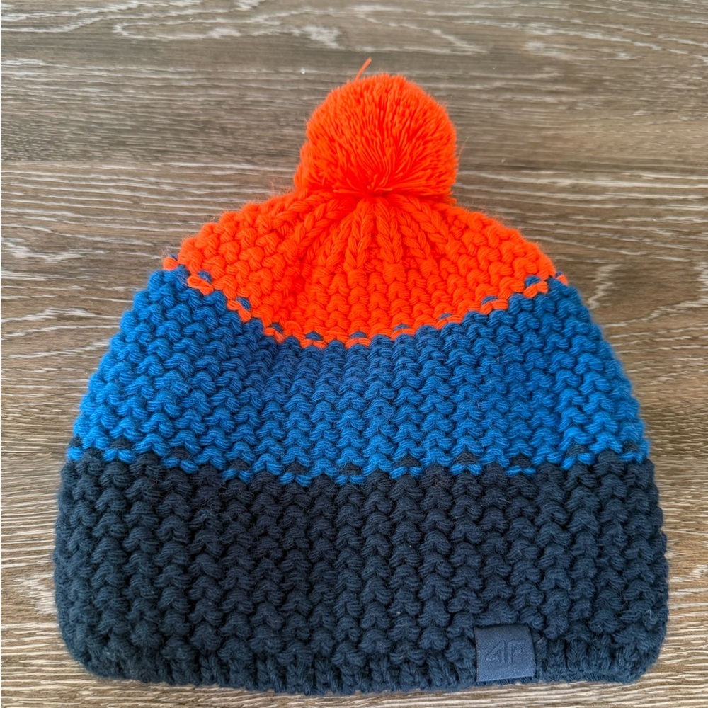 Colorful Knit Pom-Pom Beanie for Kids